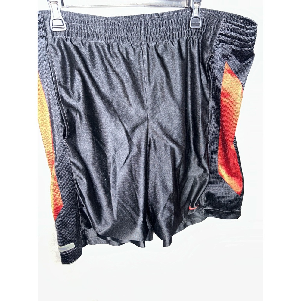 Mens Nike Y2K Basketball Dazzle Shorts Silky Shiny Black & Red Size Medium